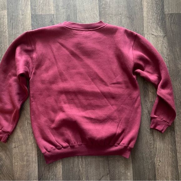 Bruntwood Burgundy Crewneck Sweatshirt Classic Pullover - Picture 5 of 9
